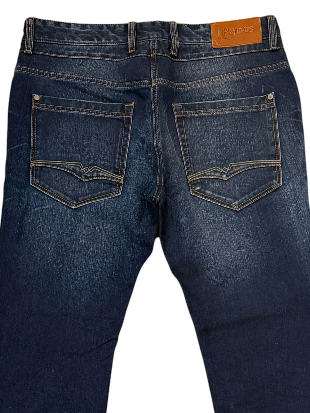 MAC iPants Modern Fit Jeans 33x34 Fit 33x31 Dark Wash Stretch Straight Leg Denim